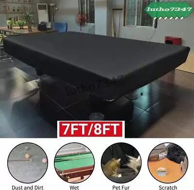 7/8FT Snooker Billiard Pool Table Cover Polyester Waterproof Dust Cap Outdoor • $22.59