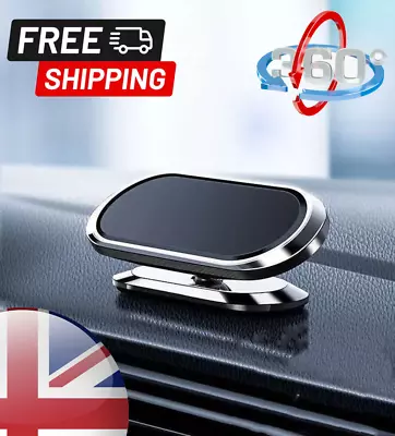 360° Rotating Universal Magnetic Car Mobile Phone Holder Dashboard Mount Sticker • £4.28