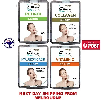 $22.45 • Buy Vitamin C Hyaluronic Acid Collagen Retinol Anti-Aging Derma Roller Face Serums