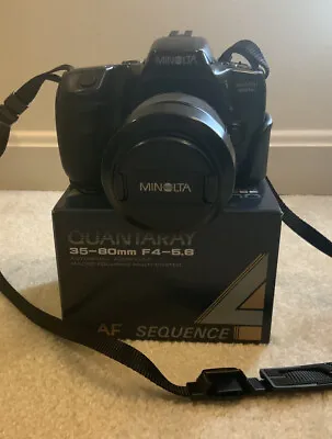Minolta Maxxum 400si SLR Camera With 2 X Quantaray Lenses And Case • $39