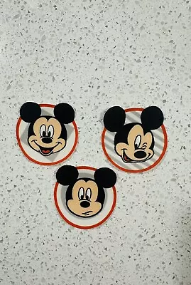 Mickey Mouse Set Of 6 (2 Each) Cotton Fabric Iron-On Patches Appliques • $4.75