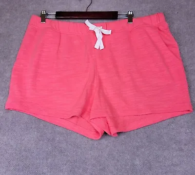 J CREW Shorts Women's XL Pink Chino Drawstring Waist Pull On Cotton Stretch 38×3 • $11.89