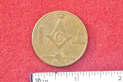 Vintage Mason Pocket Coin Token Member Of The Lodge No. (Unmarked) Made A Mason • $12.95