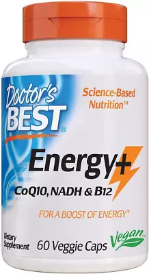 Doctors Best Energy + CoQ10 NADH & B12 Immune System Energy Mood 60 Ct • $47.27