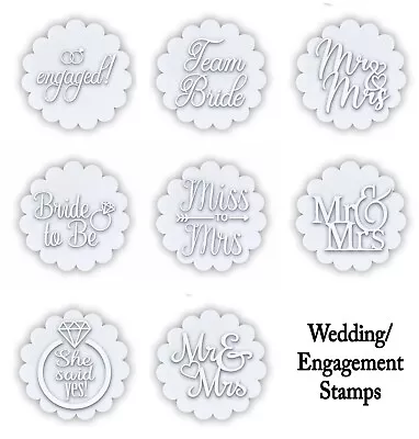 Wedding Embosser Stamp For Fondant Icing Cupcake Cake Cookie Topper Engagement • £3.85