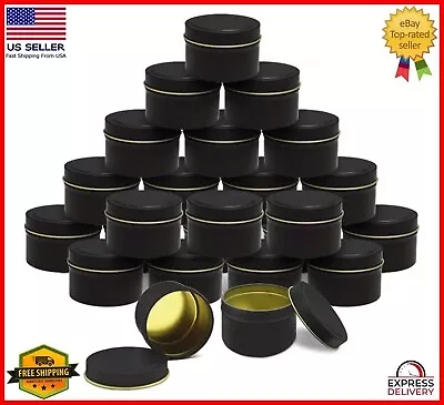 24 Pack 8oz Candle Tins Empty Candle Jars For DIY Making Candles With Lids • $30.20