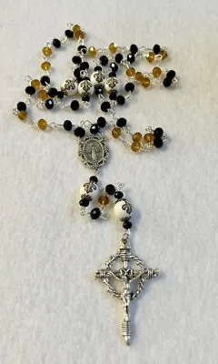 $39.99 • Buy New Orleans Saints Rosary Glass Beaded Jewelry Necklace Nfl Football Ornament