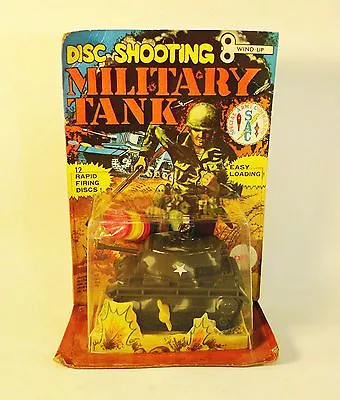 $49 • Buy Vintage 1970s Ahi Azrak Hamway Wind Up Disc Shooting Military Tank