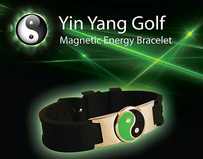 Yin Yang Golf Magnetic Energy Bracelet Bio Power Disc Ball Marker Sport Health G • £14.99