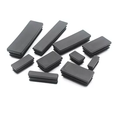 Rectangle Black Plastic Blanking End Cap Caps Tube Pipe Inserts Plug Bung Cover • $1.71