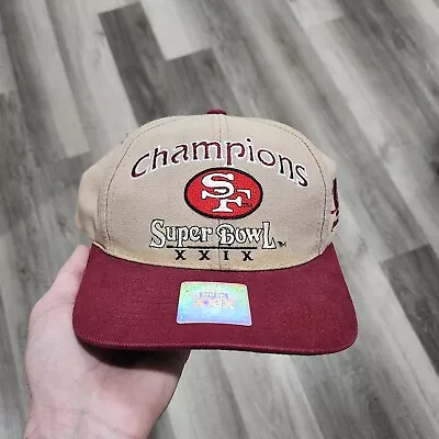 Vintage San Francisco 49ers Super Bowl XXIX Logo Athletic Snapback Nfl Promo Hat • $24.99