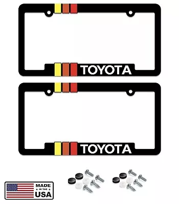 Toyota-Retro-Style-License-Plate-Frame-TRD-Offroad-Tacoma-FJ-Cruiser-4x4 • $14.95