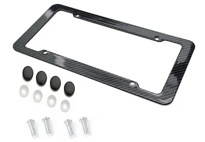 1x Car License Plate Frame Cover Hood Rear Trunk Black Carbon For Saab Smart • $23.99