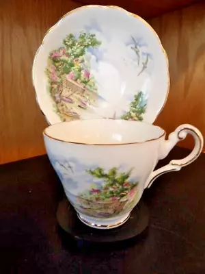 Vtg Regency Rare Beach Scene Tea Cup Saucer Boats England Bone China • $24.49