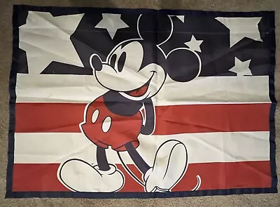 Disney Mickey Mouse Red White & Blue Large Garden Flag 2 Sided 38  X 29  • $4