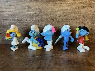McDonalds Smurfs Happy Meal Toys 2011 Lot Of 5 Smurfette Greedy Grouchy Handy + • $11