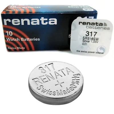 1 X Renata SR516SW 317 SR62 280-58 SB-AR V317 Watch Battery • £2.19