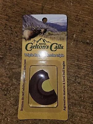 New Carlton's Calls Triple Reed Diaphram Elk Call Agressive Bull Bugles Vocals • $7.99