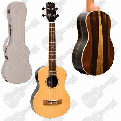 $325 • Buy Martinez Tenor Ukulele Solid Spruce Top Acoustic Electric With Hard Case 