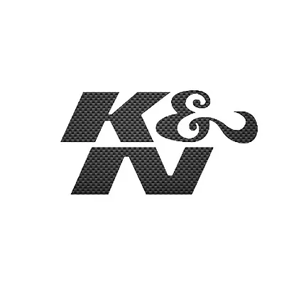 K&N KN K And N 25x50mm CARBON FIBRE Sticker No BG • $3.27