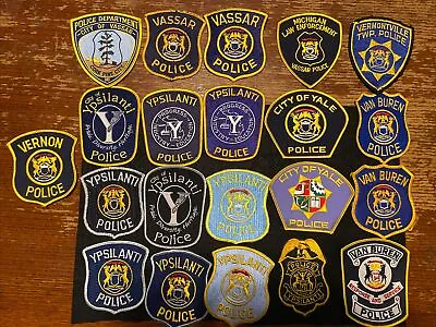 Vintage Obsolete State Of Michigan Police Patches Mixed  Lot Of 21 Item 264 • $10