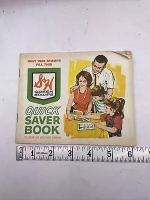 Vintage S&H GREEN STAMPS Quick Saver Book Sperry And Hutchinson Company F4A • $5