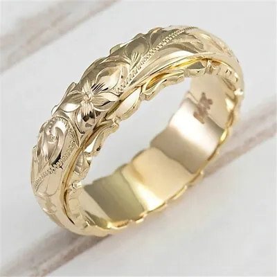 Elegant Rings For Women 925 Silver Rose Gold Gold Jewelry Ring Size 5-11 • $0.92