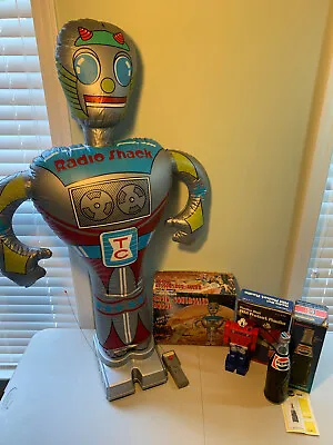 Lot Of 3 Radio Shack Inflatable Robot & AM Radio Bot & Pepsi Bottle Radio AS-IS • $54.99