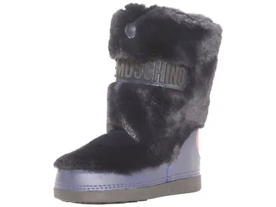 Love Moschino Women's Winter Snow Boots Faux Fur Blue • $180