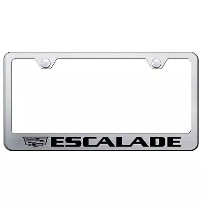 Cadilac Escalade Laser Etched Logo Stainless Steel License Plate Frame • $38.95