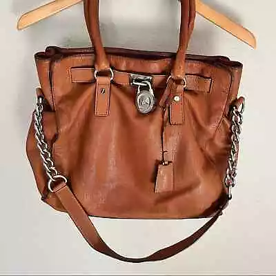 MICHAEL Michael Kors Tan Leather Large Hamilton North South Tote • $58