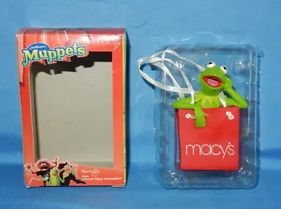 Jim Henson Muppets 2002 Kermit The Frog In Macy's Bag Christmas Ornament In Box • $6.99