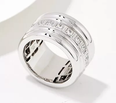 Judith Ripka Sterling Silver EVERLY White Sapphire Band Ring For Women • $95.94