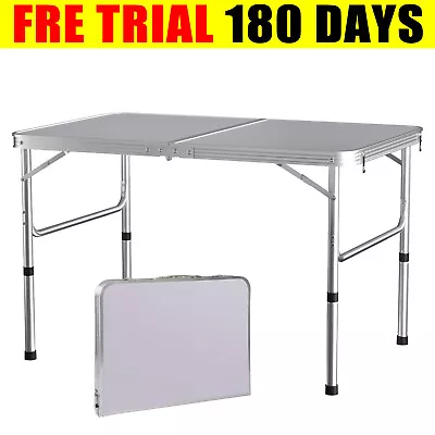 Folding Camping Table Trestle Picnic Party Catering BBQ 4ft 5ft & 3ft Heavy Duty • £11.10