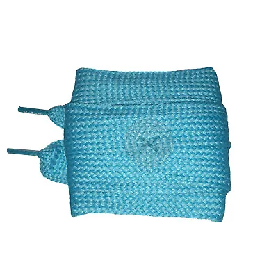 Mr Lacy Fatties - Aqua Blue Fat Shoelaces (130cm Length | 25mm Width) • £6.49