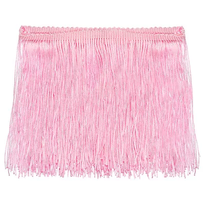 10 Yards 6 Inch Chainette Fringe Trim Tassel Sewing Trim For Clothes Pink • £16.70