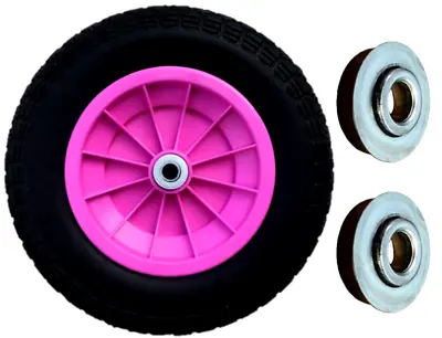 3.50/4.00-8 Pink 14  Puncture Proof Launching Trolley Wheels Wheel 12mm Bearings • £19.95