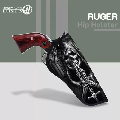 RUGER VAQUERO STAINLESS Holster 4.62  Barrel Hip Holster Graphic GG Gun Holster • $22.99