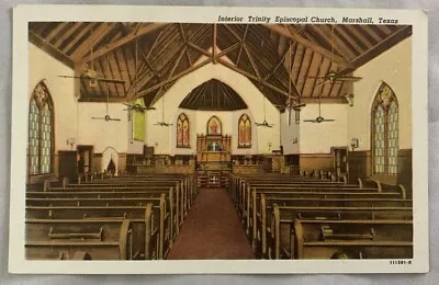 Antique Postcard Interior Trinity Episcopal Church Marshall Texas • $8.46