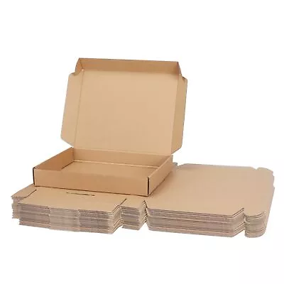 PHAREGE 13X10X2 Inch Shipping Boxes 25 Pack Brown Cardboard Shirt Gift Boxes Wi • $41.47