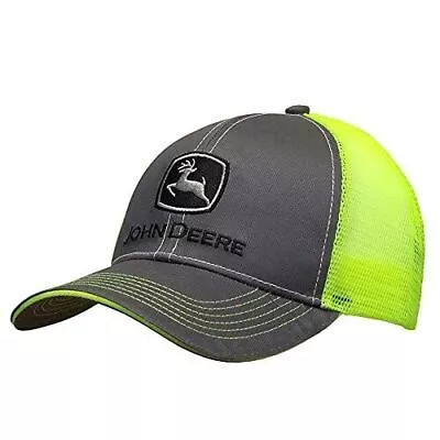 Men's John Deere Neon And Charcoal Hat / Cap - LP67045 • $16.92