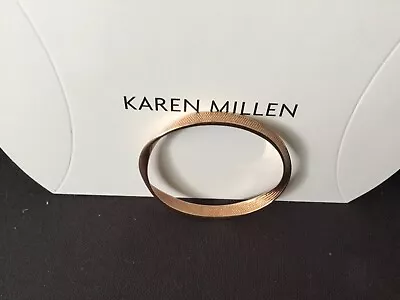 Karen Millen Rose Gold Textured Bangle/bracelet  Brand New With Gift Pouch + Box • £19.99