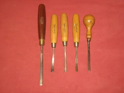 4 Vintage Marples Carving Chisels Plus One Other • $40.41