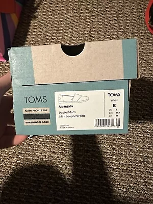 Tom's Women's Alpargats -  Size 8 Pastel Multi Mini Leopard Print • $18