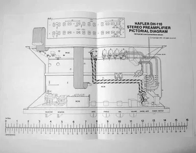 Layout Of Hafler ® Model DH110 DH-110 Pictorial Diagram PHOTOCOPY • $4.70