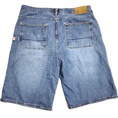 Vintage Nautica Carpenter Baggy 90's Hip Hop Y2K Blue Denim Jean Shorts Men's 41 • $12.99