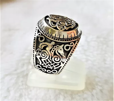 Odin Horse 925 Sterling Silver Ring Sleipnir Steed Viking Ring Scandinavian Sacr • $49.99