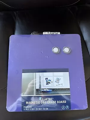 Quartet TSQ1212 Purple Square Magnetic Dry-erase Board 12 X 12 In • $14