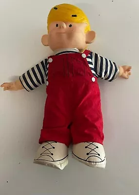  Dennis The Menace Doll  13  1983 Mighty Star Vinyl Plush Vintage 8221 • $29.99