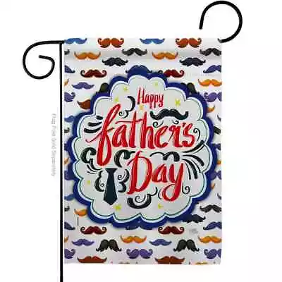 Two Group Flag Happy Father's Day Mustache Family Father Decor Flag W • $14.99